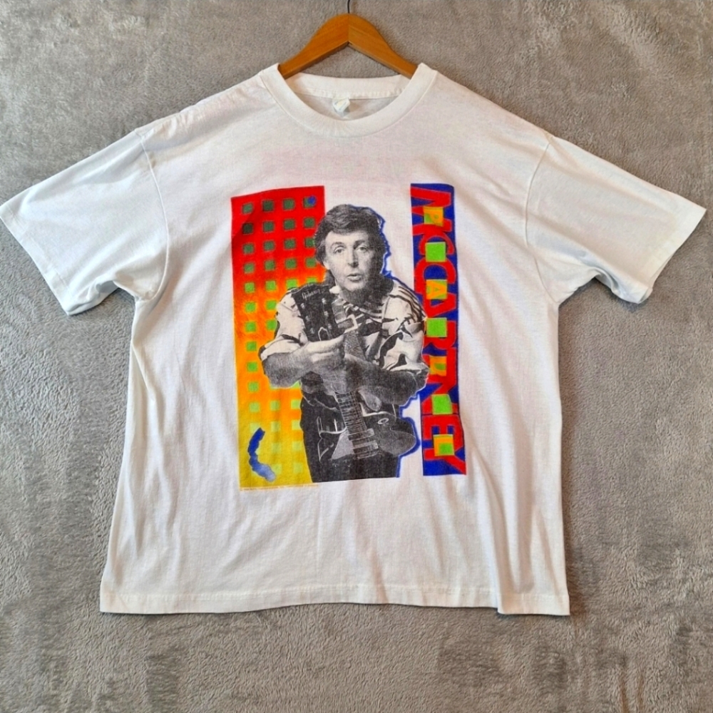 Vtg Paul McCartney Concert T-Shirt XL World Tour 1989 Sportswear Single Stitch